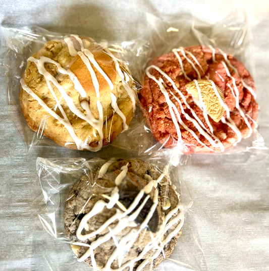 Sampler Box JUMBO SIZED-cookies (Half Dozen)