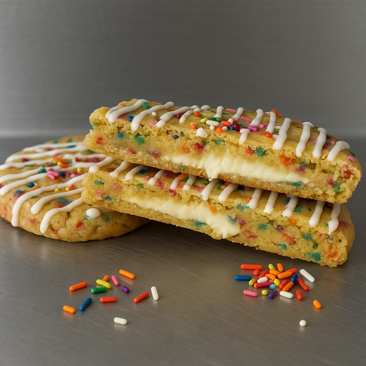 Birthday Cake -Cream Cheese Stuffed Cookie - JUMBO SIZED